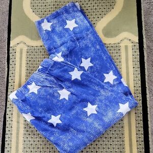Blue Star Patterned Capri (L)